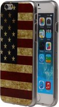 Amerikaanse Vlag TPU Cover Case voor Apple iPhone 6/6S Hoesje
