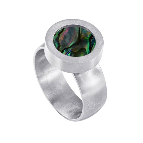 Ring de système de vis en acier inoxydable Quiges couleur argent mat 17 mm avec Mini pièce interchangeable 12 mm SLSRS45417