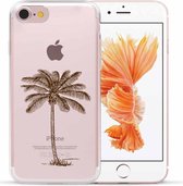 Apple Iphone 7 Plus / 8 Plus transparant siliconen hoesje - Palmboom