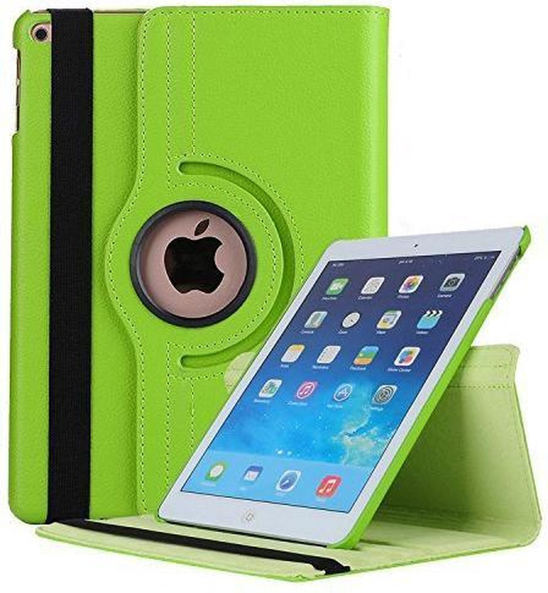 Book Cover Geschikt voor: Apple iPad Pro 11 (2018) Model:A1980 A2013 A1934 A1979 Draaibaar Hoesje met stylus pen Multi stand Case - Groen