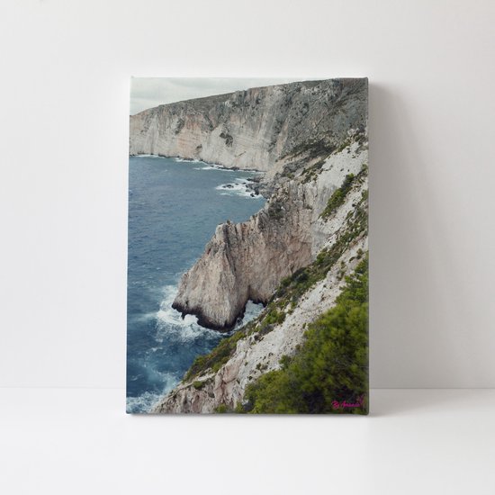 Cliff | Zee | Natuur | Stichting BY Amanda | Canvasdoek | Wanddecoratie | 60CM x 90CM | Schilderij