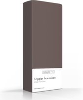 Luxe Katoen Topper Hoeslaken Bruin | 120x200 | Ademend En Verkoelend | Uitstekende pasvorm