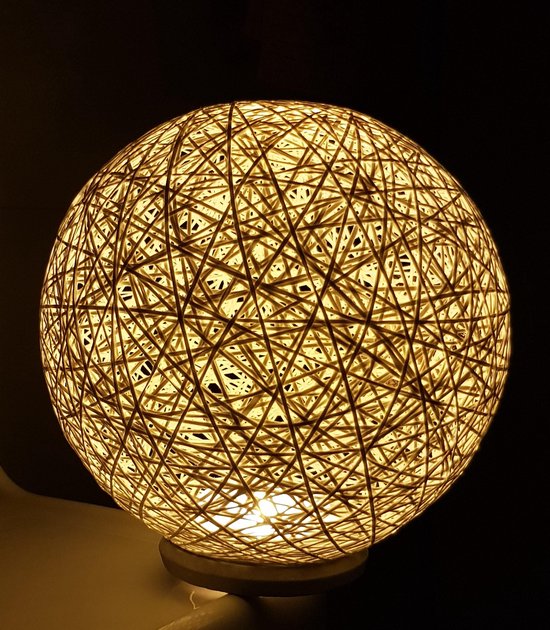 Tafellamp - LED Bal - Rond - Wit - Uniek - ⌀ 25 cm | bol.com
