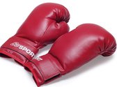 Bokshandschoenen - Boxing Gloves - Leer - Klittenbandsluiting - 16 ounce - Rood