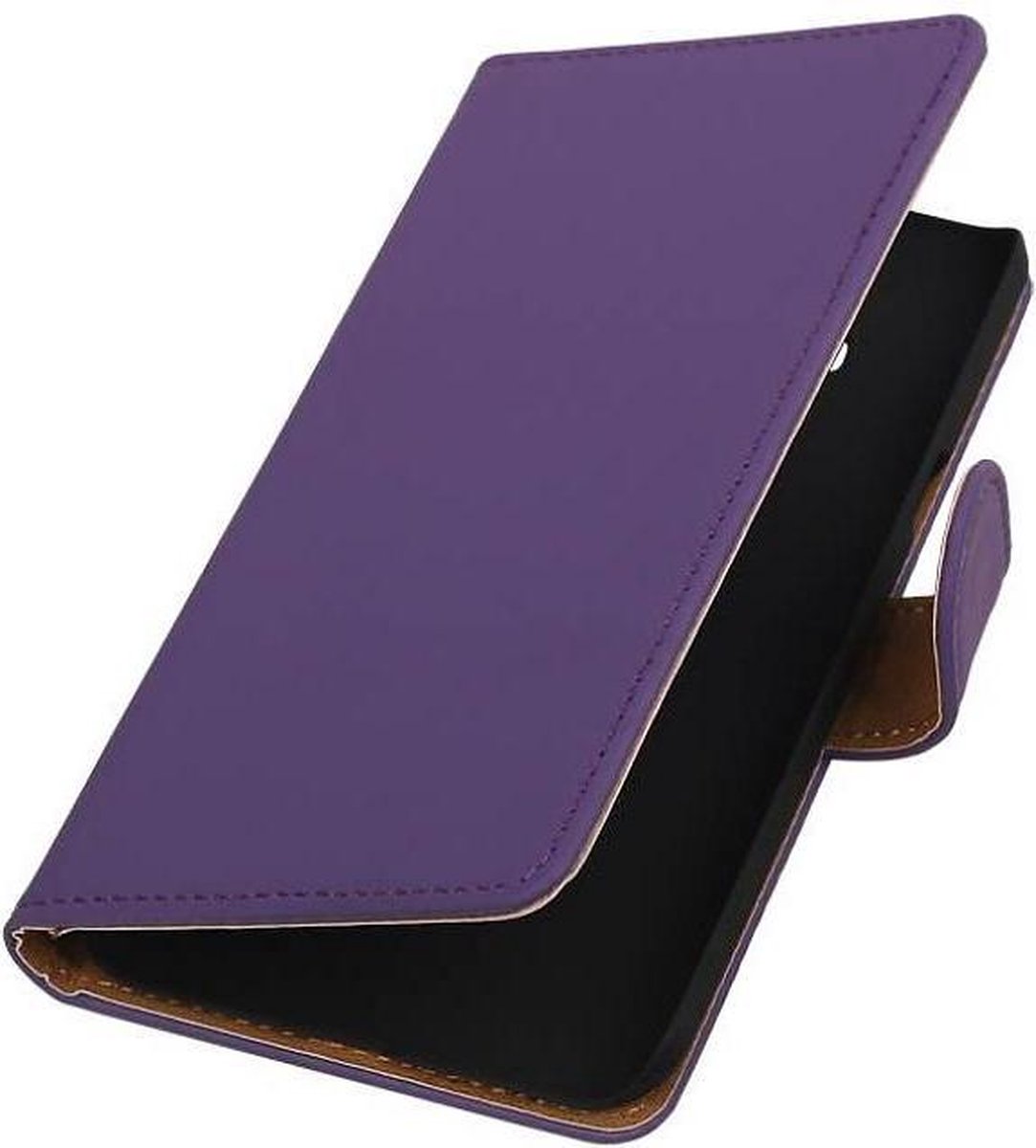 Effen Bookstyle Hoes Geschikt voor Samsung Galaxy J3 J300F Paars
