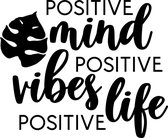 Muurtekst muursticker Positive mind