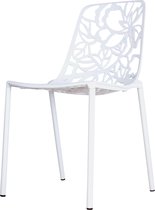 Cast magnolia chair zonder arm wit (set van 4)