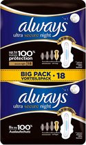 Always Ultra Secure Night Maandverband - 18 Stuks