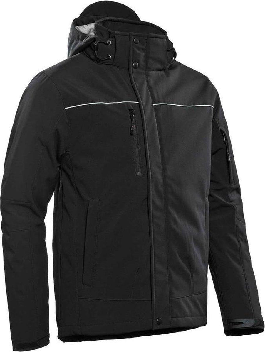 Santino Stockholm Softshell stretch Fit (310g/m2) - Zwart - XL