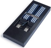 Bretels elastiek |Marineblauw/wit gestreept