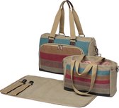 Miss Lulu Diaper and Nursery Bag - Ensemble de sacs à couches - Sac de transport détachable - Durable et élégant - Multicolore - Qualité supérieure - Grande capacité - Unisexe / Garçons / Filles (LT6638 STR)