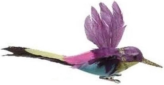 Paarse kolibrie decoratie clip 15 - - Hobby | bol.com