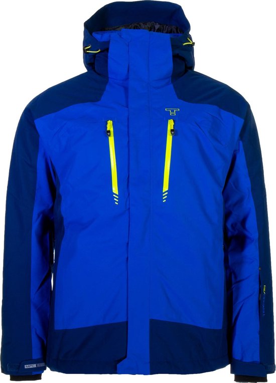 Tenson Snow Lake Skijas Wintersportjas - Maat L - Mannen -  blauw/donkerblauw/geel | bol.com