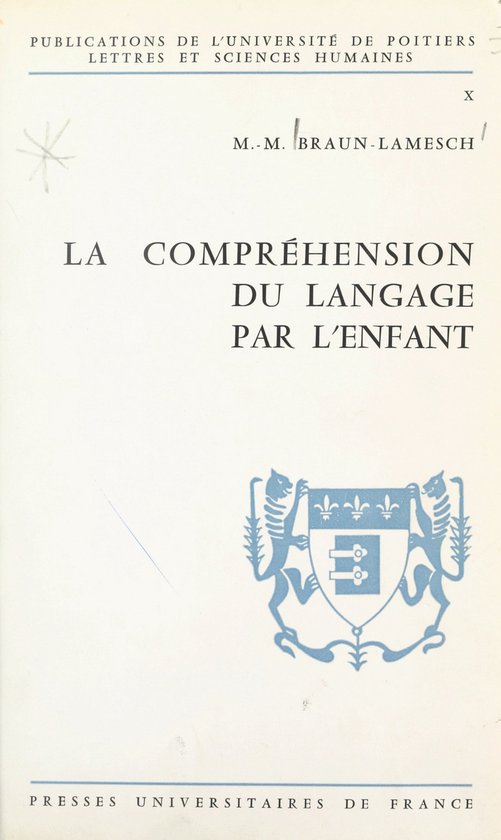 La compréhension du langage par l'enfant - cover