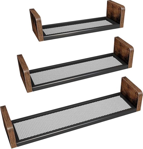 hoofdpijn trui Vervolgen Plant&More - Wand plank - Industrieel - Metaal - Set van 3 | bol.com