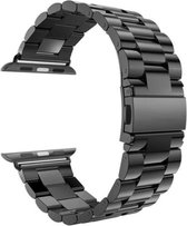 YONO Luxe Metalen Schakel Band geschikt voor Apple Watch - 38 mm - 40 - 41 - RVS Stalen iWatch Armband - Zwart
