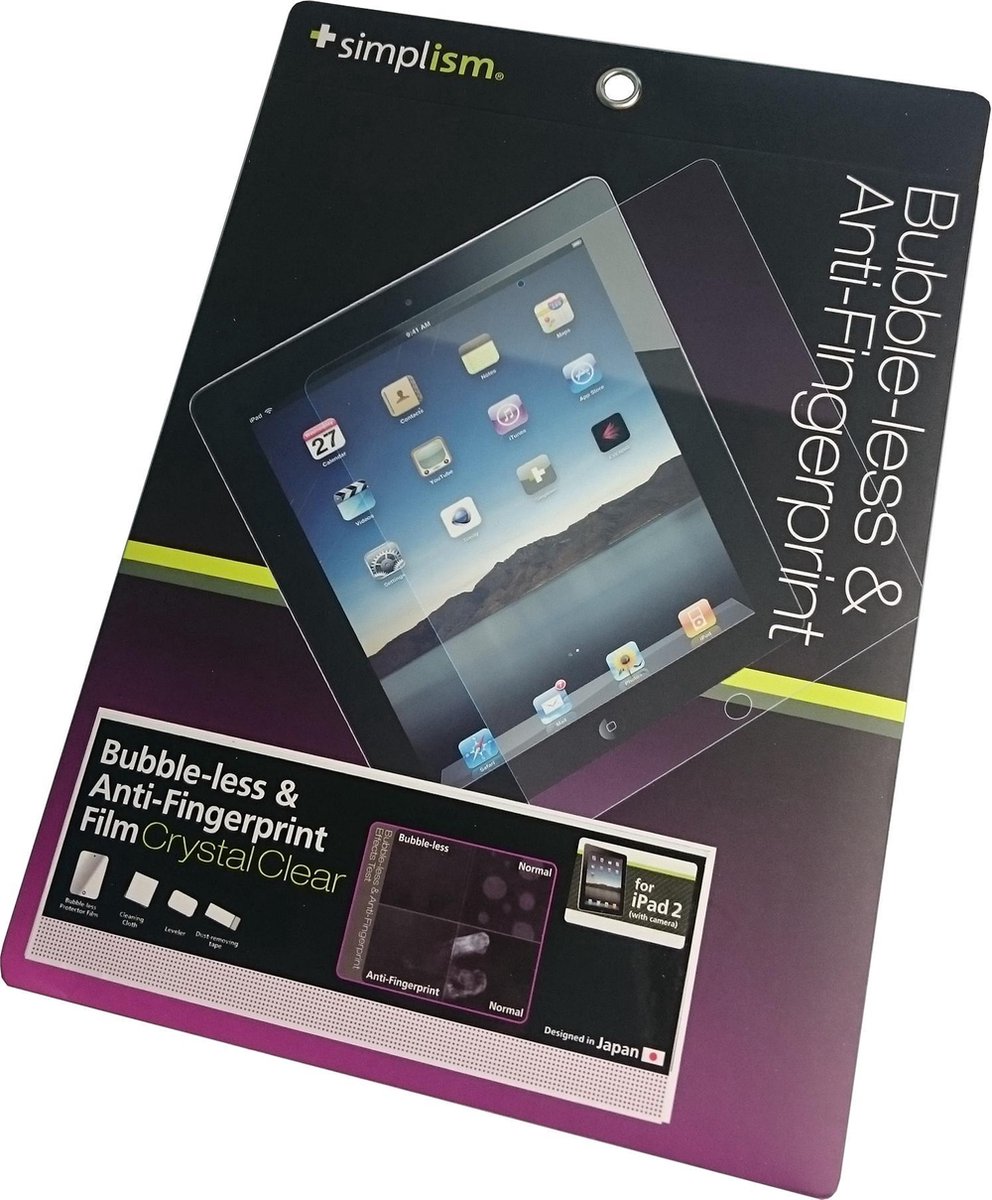 Screen-protector, heldere anti-fingerprint bescherming voor iPAD 2