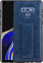 Grip Stand Hardcase Backcover - Telefoonhoesje - Achterkant Hoesje - Geschikt voor Samsung Galaxy Note 9 - Blauw
