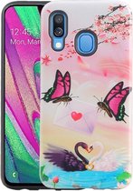 Vlinder Design Hardcase Backcover - Hoesje Geschikt voor Samsung Galaxy A40
