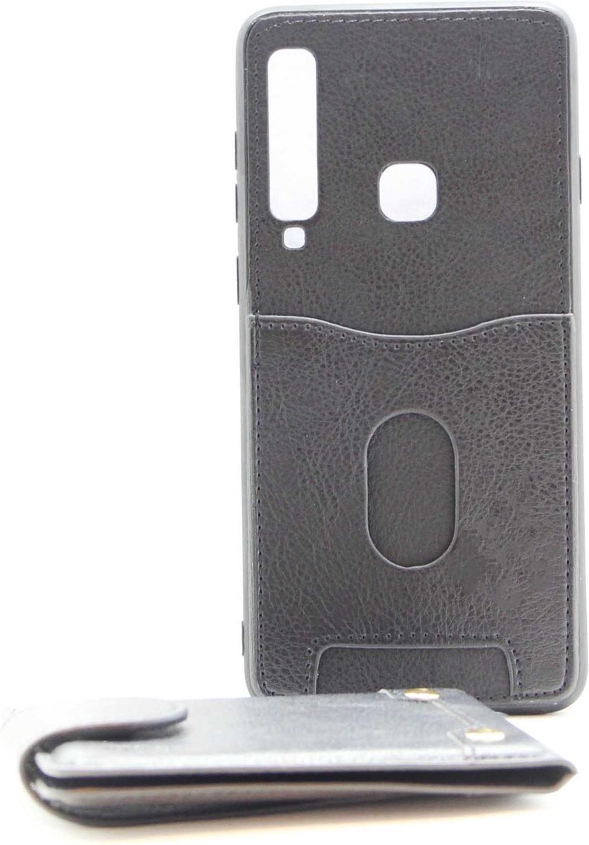 MG case Samsung Galaxy A9 telefoonhoes zwart, Backcover met pasjeshouder