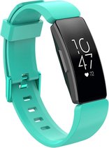 KELERINO. Siliconen bandje geschikt voor Fitbit Inspire (HR) - Turquoise - Large