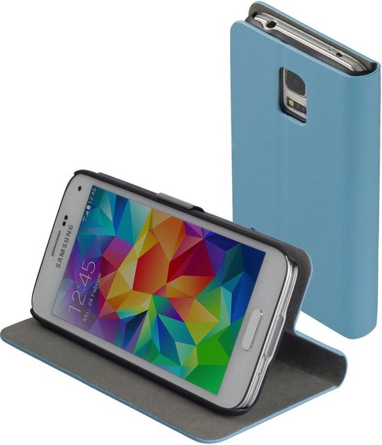 wiel Toegeven sofa Blauw slim booktype voor de Samsung Galaxy S5 Mini hoes | bol.com