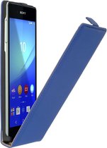 Lelycase Blauw premium leder flipcase Sony Xperia Z3 Plus / Z4 hoesje