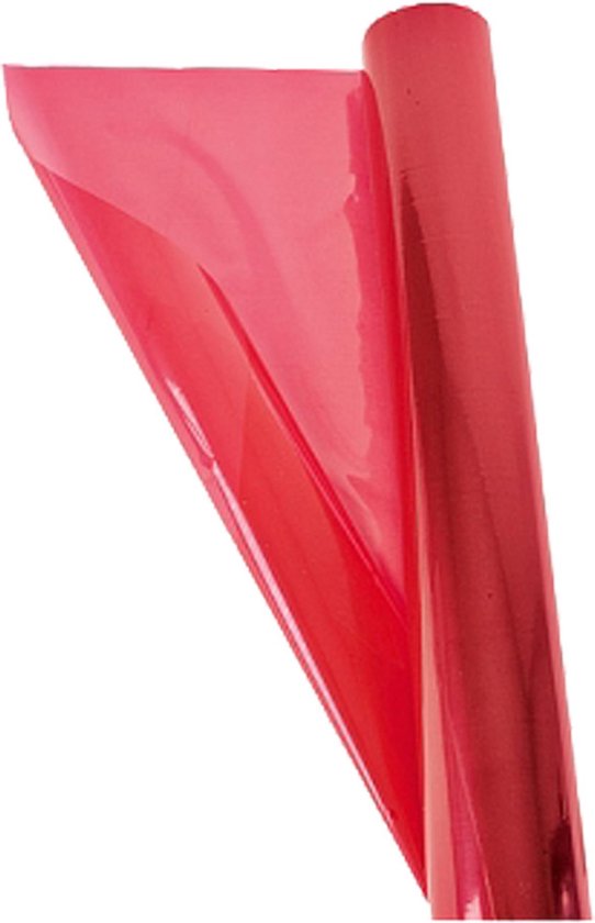 3 rollen - Transparantie - folie - Rood - inpakken kado - 70 cm x 2mtr