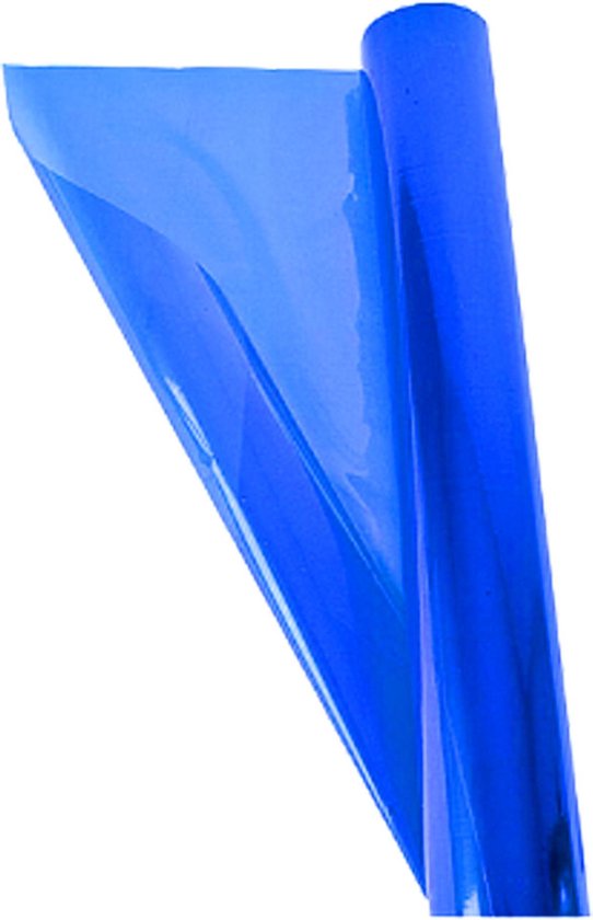 5 rollen - Transparante - folie - Blauw - - kado - 70cm x 2mtr | bol.com