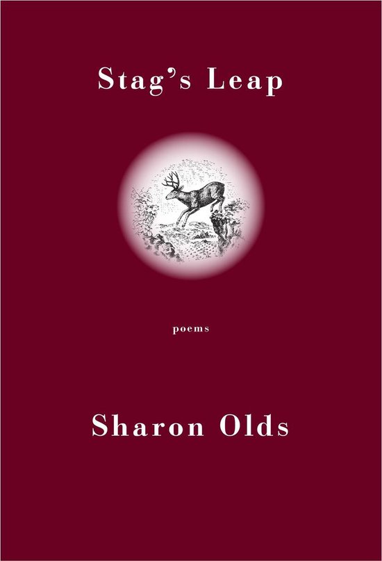 Livre "Stag's Leap" avec une illustration d'un cerf en plein saut, sur fond bordeaux.