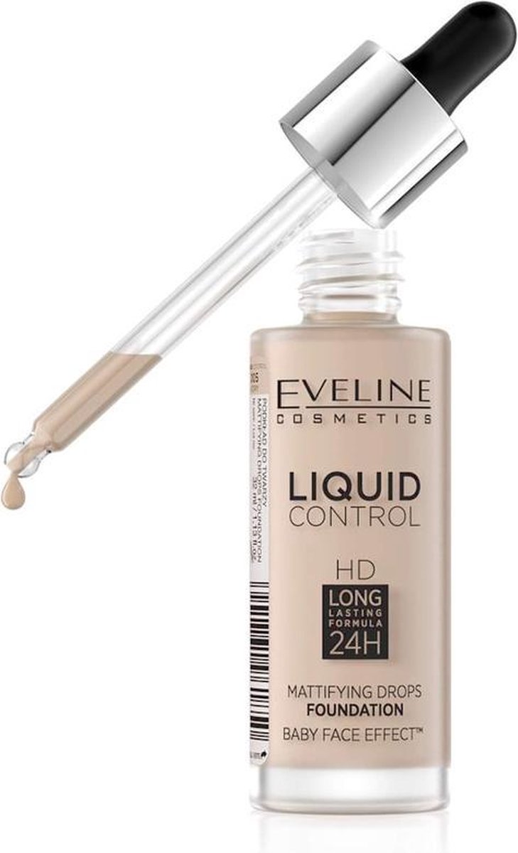 Eveline Cosmetics Liquid Control Foundation With Dropper 005 Ivory 32ml