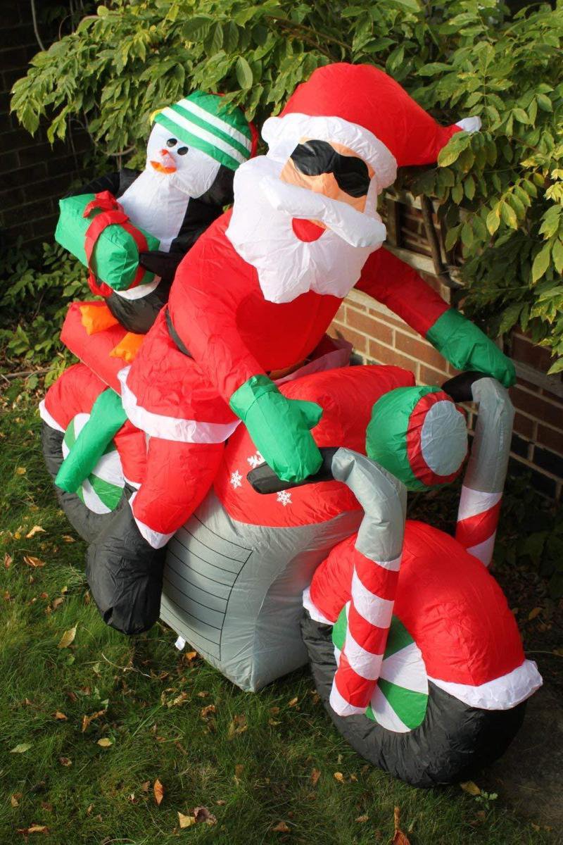 Hem Kerstman Opblaasbaar - 122 Cm Kerstfiguur Opblaasbaar - Met Blower En Opbergzak