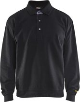 Blåkläder 3370-1158 Polo Sweatshirt Zwart maat S