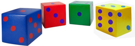 Afbeelding van het spel Dobbelsteen Foam met Coating | 20 x 20 cm | Gekleurde grote dobbelsteen | Groen