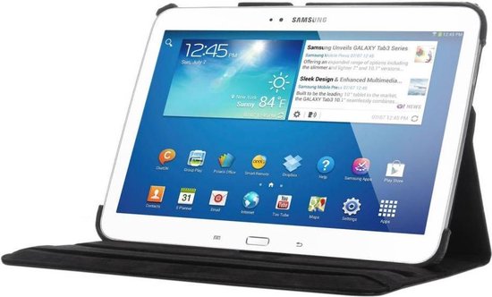 Eigenwijs Editor uitzetten Samsung Galaxy Tab 4 10.1 T530 / T533 VE Tablet draaibare case cover hoesje  Zwart | bol.com