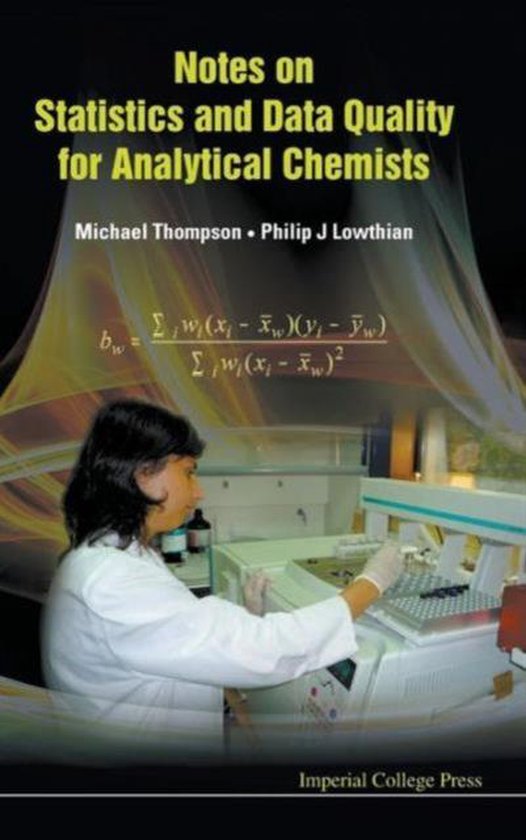 Notes On Statistics And Data Quality For Analytical Chemists - cover