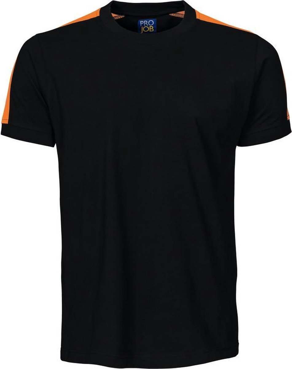 ProJob 2019 T-SHIRT MET FLUO INZETSTUKKEN 642019 - Zwart/Geel - M