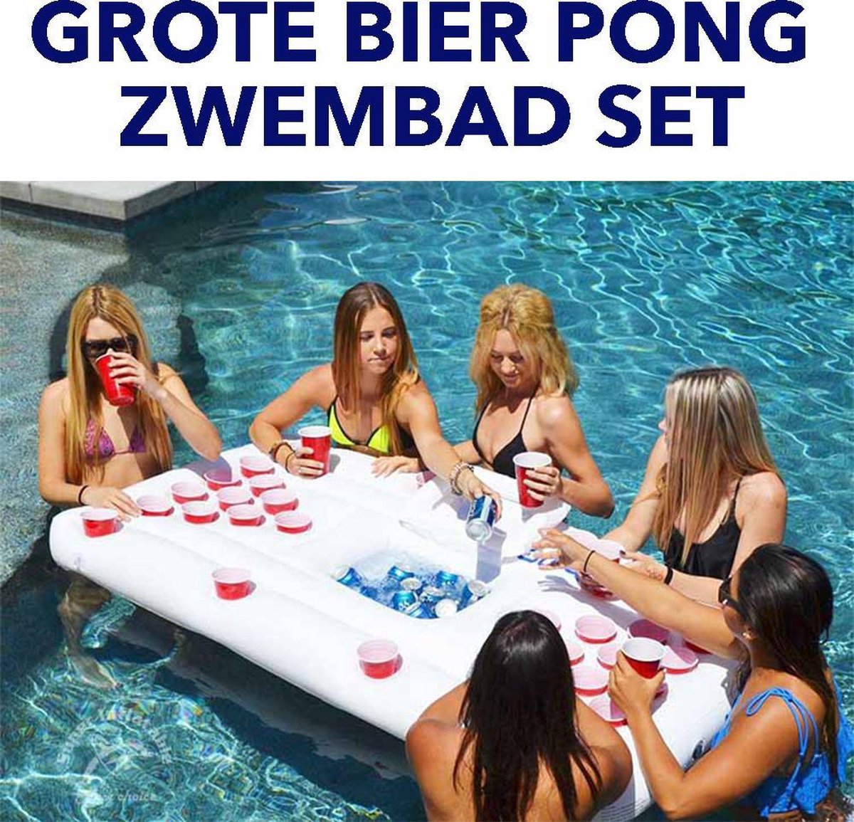 Grote opblaasbare zwembad bier pong set. beer pong mattress | Games |  bol.com