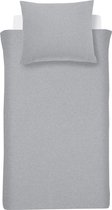 Cinderella Jersey Melange Dekbedovertrek- Eenpersoons - 140x200/220 cm - Light Grey