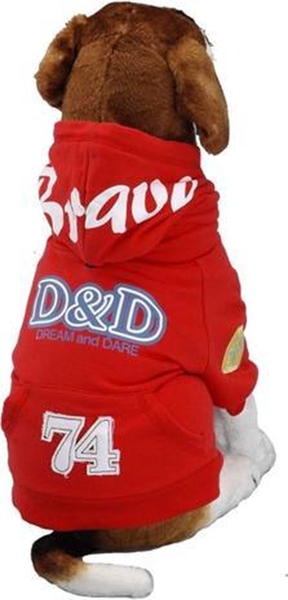 D&D Hondenjas Bravedog - Rood - M - 31 x 45 x 26 cm