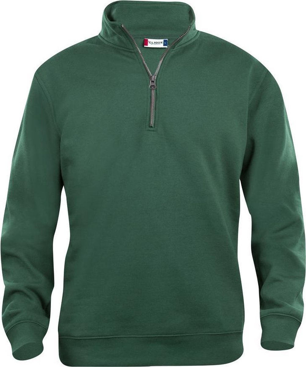 Clique Basic Half Zip 021033 - Flessen-groen - XL