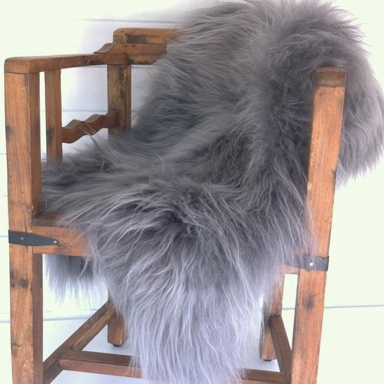 Tapis en peau de mouton islandaise grise | Leroy Merlin