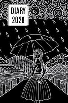 2020 Daily Diary Journal, Girl & Umbrella