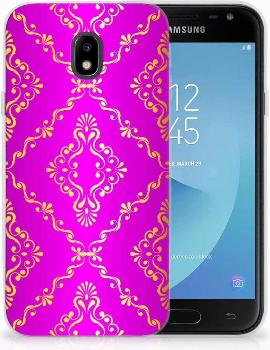 Siliconen Hoesje Samsung Galaxy J3 2017 Barok Roze