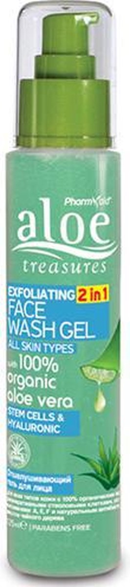 Pharmaid Aloe Treasures Natural Exfoliating Face Wash Gel 2 in 1 | Exfoliant 125ml