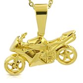 Amanto Ketting Alican Gold - 316L Staal - Sport - Moto - 34x20mm - 60cm