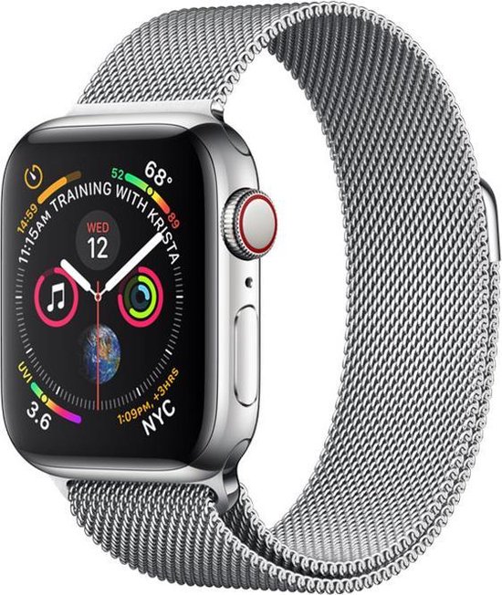 Yield Nederland Milanees bandje - Apple Watch Series 1/2/3/4 (42\u002644mm) -  Zilver | bol.com