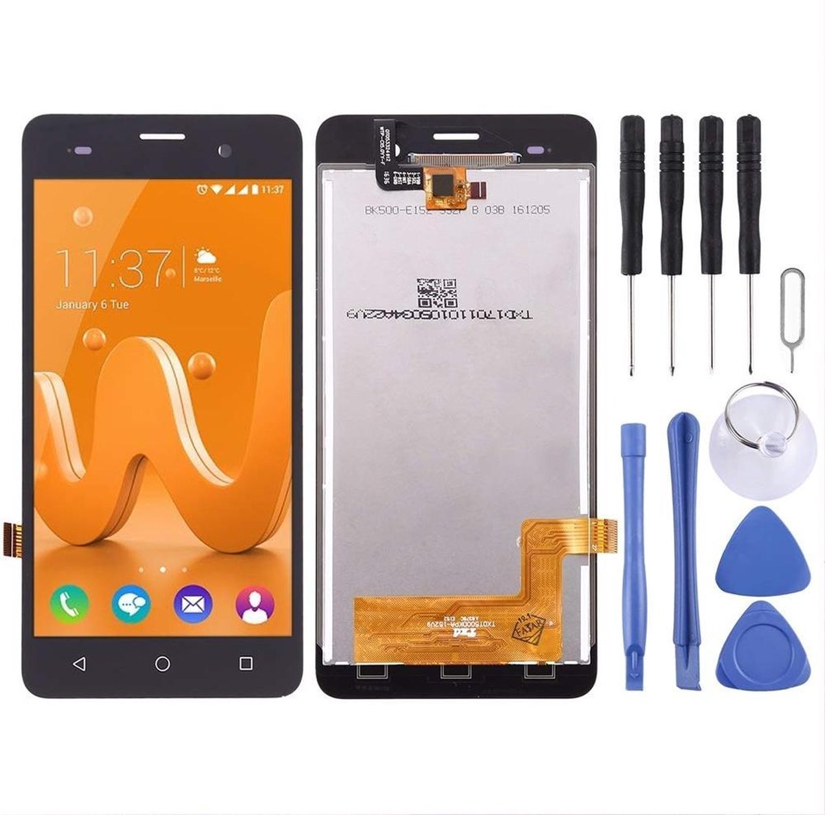 LCD met digitizer scherm voor Wiko Jerry - zwart