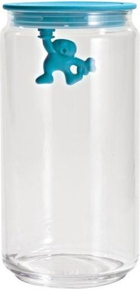 Alessi Gianni - Glazen pot met deksel 20 cm - Blauw