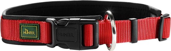 Hunter Klikhalsband Vario Plus Rood&Zwart - Hondenhalsband - 35-40x2.0 cm